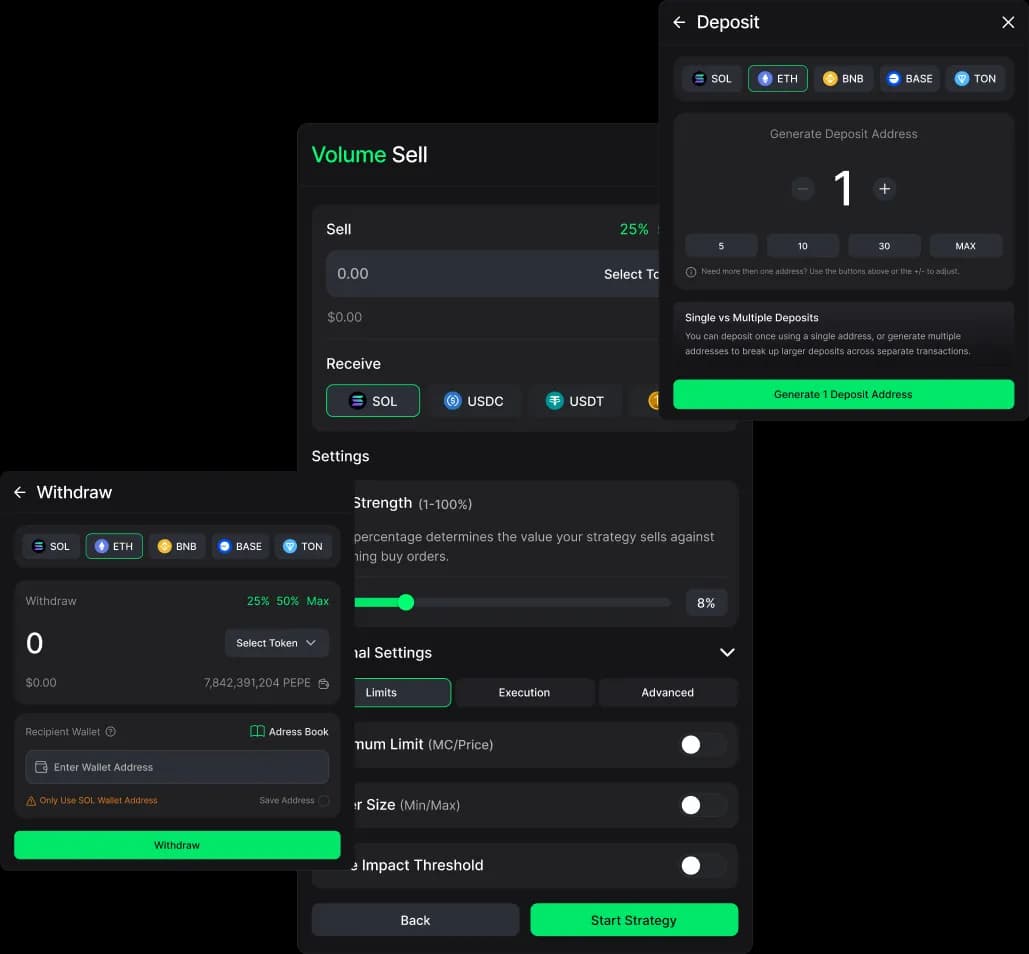 Sonar strategy automation interface